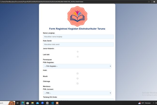 Aplikasi Web Form Registrasi